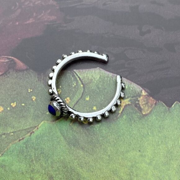Lapis Bali Style Sterling Silver Toe Ring - Picture 4 of 4